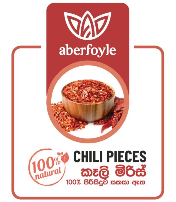 Aberfoyle chili pieces product label